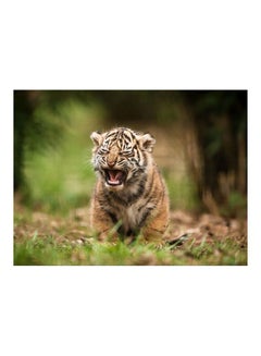 Buy Tiger Themed Self Adhesive Wall Sticker Brown/Green/Black 160x120cm in Egypt