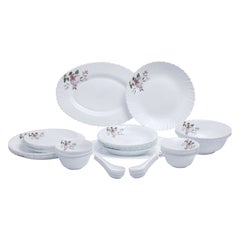 Buy 34-Piece Dinnerware Set White/Black in UAE