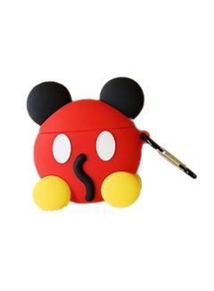 Buy Cartoon Themed Protective Case Cover For Apple AirPods 1/2 Red/White/Yellow in UAE