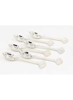 Buy Metal Tea Spoon Set Silver 22x14x1cm in Saudi Arabia