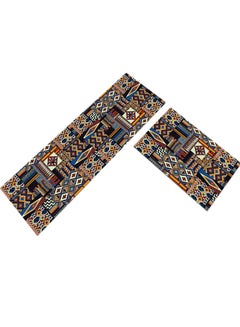 Buy 1-Piece Luxurious Modern Irregular Pattern Rectangular Anti-Slip Kitchen Floor Mat Multicolour 40x60cm in Saudi Arabia