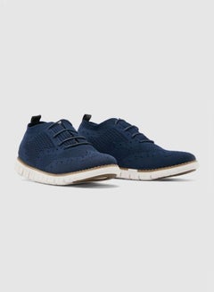 Buy Knitted Casual Lace Ups Navy in Saudi Arabia