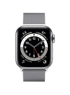 Shop Apple Watch Series 6-40 mm (GPS + Cellular) Stainless Steel Case with  Milanese Loop Silver online in Riyadh, Jeddah and all KSA