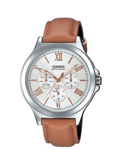 Buy Men's Leather Analog Wrist Watch MTP-V300L-7A2UDF - 33 mm - Brown in UAE