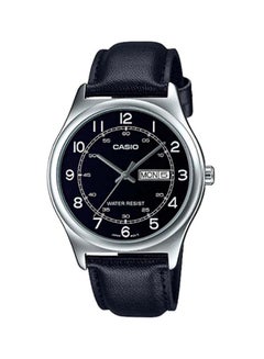 Buy Men's Leather Analog Wrist Watch MTP-V006L-1B2UDF in UAE