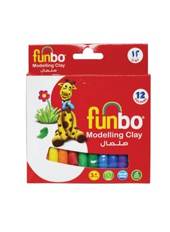 Buy Pack of 12-Piece Modelling Clay 100g Multicolour Multicolor in Saudi Arabia