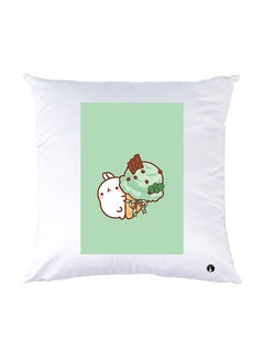 Buy Printed Pillow White 30x30cm in UAE