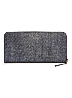 Buy Dark Denim Zipper Wallet Grey in UAE