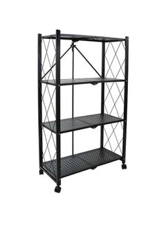 Buy 4-Tire Kitchen Storage Racks black 120x40x13cm in UAE