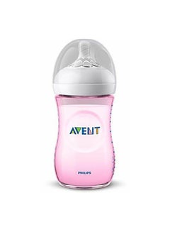 Buy Natural Feeding Bottle, 260ml - Pink in UAE