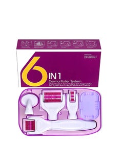 Buy 6 in 1 Derma Roller System White/Pink in UAE
