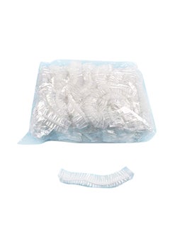 Buy 100-Piece Disposable Waterproof Shower Cap Set Clear in Egypt