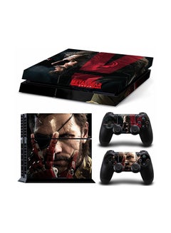 اشتري 3-Piece Metal Gear Solid V Printed Gaming Console And Controller Skin Sticker Set For PlayStation 4 في مصر