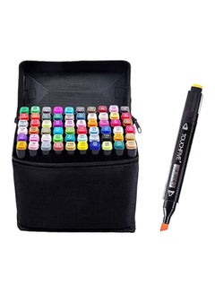 Buy 60-Piece Twin Marker Set With Carry Bag Multicolour in UAE