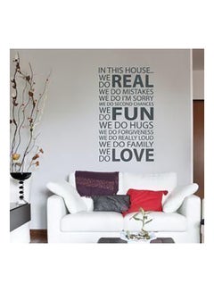 Buy Wall Decals Quotes For Living Room Home Decor Waterproof Wall Stickers Black 90x50cm in Egypt
