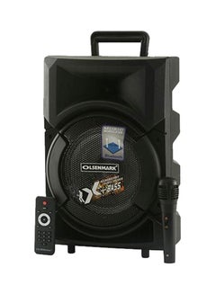 Buy Rechargeable Trolley Speaker With Remote Control And Mic OMMS1178 Black in Saudi Arabia