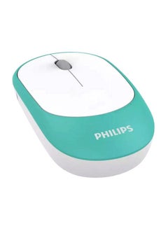 Buy Wireless Mouse With Receiver Cyan/White in UAE