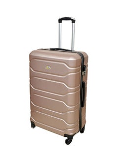 Buy Hardside Large Check In Luggage Travel Trolley Bag With 4 Wheels Champange gold in Saudi Arabia