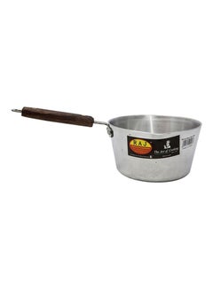 Buy Aluminium Pan With Wooden Handle Silver 20.5cm in UAE