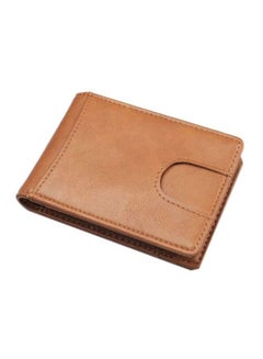 Buy Bi-Fold Pick-Up Case Clip Men Wallet Coffee in Saudi Arabia