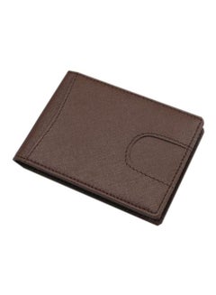 Buy Bi-Fold Pick-Up Case Clip Men Wallet Coffee in Saudi Arabia