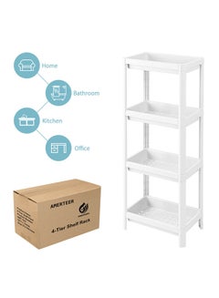 Buy 4 Tier Corner Shelf White 36x23x100cm in Saudi Arabia