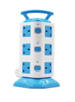 Buy 11-Socket With 2 USB Port Power Strip Blue/White in Saudi Arabia