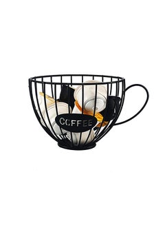 Buy Cofffee Capsule And Tea Bag Holder Black in UAE