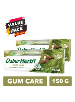 Buy Herbal Neem Toothpaste, 150g + Toothbrush Free Pack of 2 150grams in Saudi Arabia