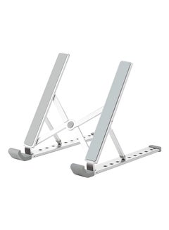 Buy Portable Lightweight Ventilated Laptop Holder Stand Silver in Saudi Arabia