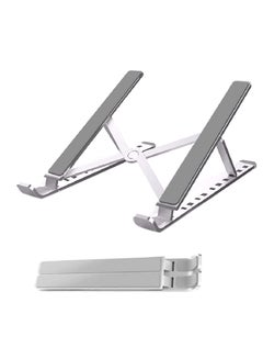 Buy Portable Lightweight Ventilated Laptop Holder Stand Silver in Saudi Arabia