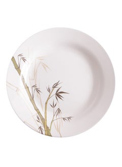 Buy Green Bamboo Melamine Soup Plate White 10.5inch in UAE