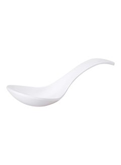 Buy Melamine Soup Spoon White 24.5x6.5cm in UAE