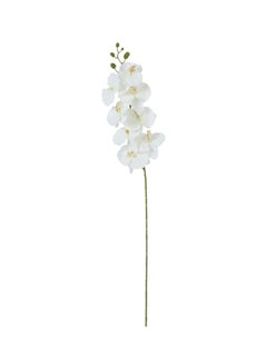 Buy Orchid Decorative Flower Stick White/Green 100cm in UAE