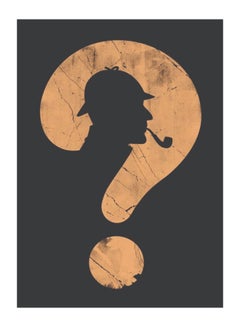 Buy Big Question Mark Themed Wall Art Black/Beige 50x70cm in Saudi Arabia