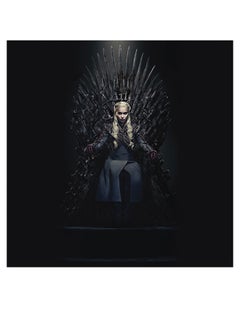 Buy Daenerys Targaryen, Game Of Thrones Themed Printed MDF Wall Art Black/Beige/Gray 30x30cm in Saudi Arabia