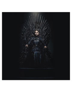 Buy Sansa Stark Game Of Thrones Themed Printed MDF Wall Art Black/Beige/Gray 30x30cm in UAE