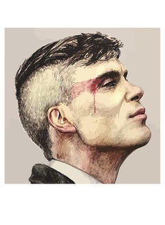 Buy Thomas Shelby Themed Decorative Wall Art Beige/Grey/Black 30x30cm in Saudi Arabia