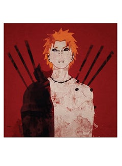 اشتري لوحة فنية بطبعة أنمي "Naruto" أحمر/أسود/وردي 30x30سم في الامارات
