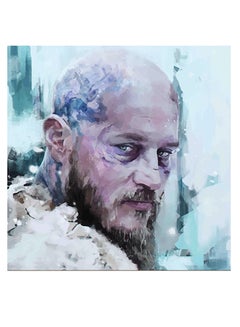 Buy Ragnar Vikings Series Themed Wall Art Blue/White/Purple 30x30cm in UAE