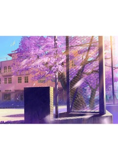 Buy Anime Themed Self Adhesive Wall Sticker Purple/Blue/Black 140x105cm in Egypt