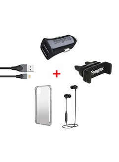 spiritueel Grootste Genre Energizer All In One Car Kit For Apple iPhone 11 Pro (Bluetooth Earphones,  Dual Output Car Charger, Made For Apple iPhone Certified USB Cable,  Universal Vent Mount And Protective Case) black UAE 