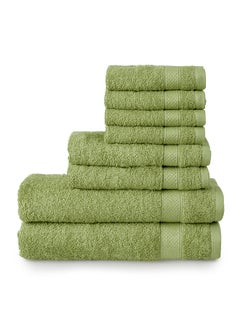 اشتري طقم مناشف أساسية مكون من 8 قطع سيدج Bath Towel (13x13),Hand Towel (28x16), Washcloths (54x30)بوصة في الامارات