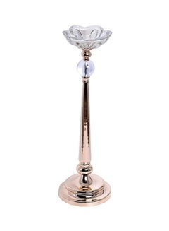 Buy Decorative Flower Stand Clear/Rose Gold 51x13.5centimeter in UAE