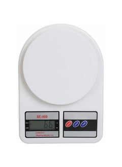 Buy Small Digital Kitchen Weighing Scale 10 Kg White 248grams in Egypt