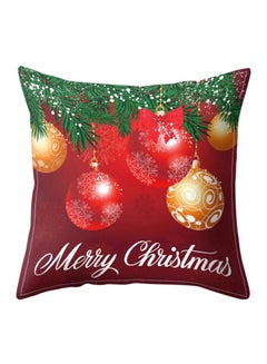 Buy Printed Pillow Case Red/Green/Gold in Saudi Arabia