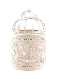 Buy Antique Moroccan Style Candle Lantern White 14x8cm in Saudi Arabia