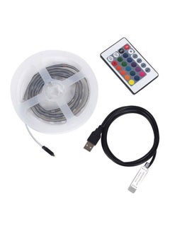 Buy USB LED Strip Light With Remote Control And Cable Multicolour in UAE