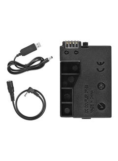 Buy DR-E8 Dummy Battery With DC Power Bank USB Adapter For Canon Cameras Black in Saudi Arabia