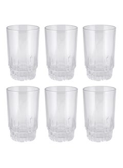 Buy 6-Piece Glass Tumbler Set Clear 270ml in UAE